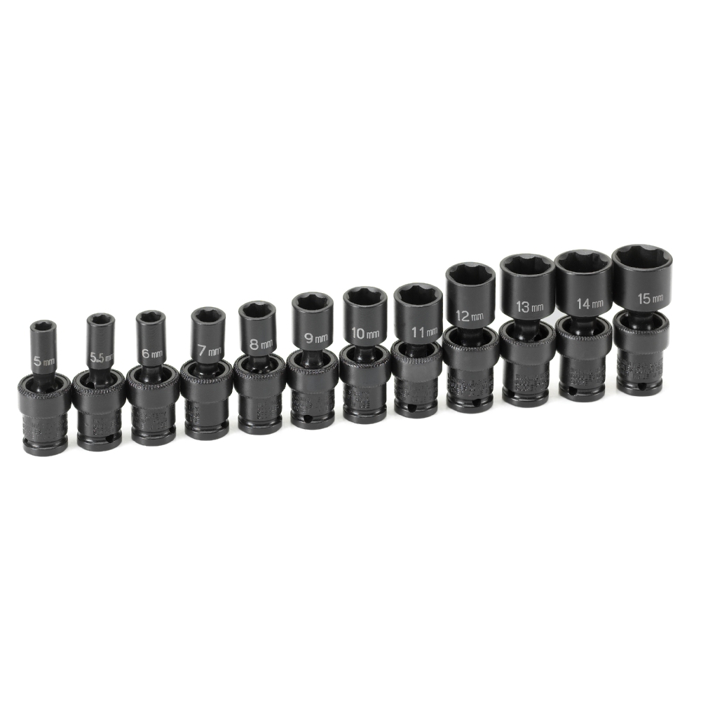 Grey Pneumatic 913UMS 1/4" Surface Drive x 13mm Standard Universal Socket 