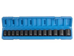 SAE & Metric Details about   Grey Pneumatic 9748 1/4" Drive Standard and Deep Master Socket Set 